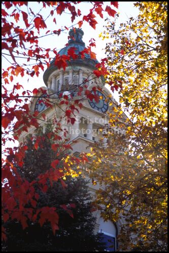 Capital Building With Fall Leaves