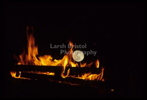 Bonfire and Moon