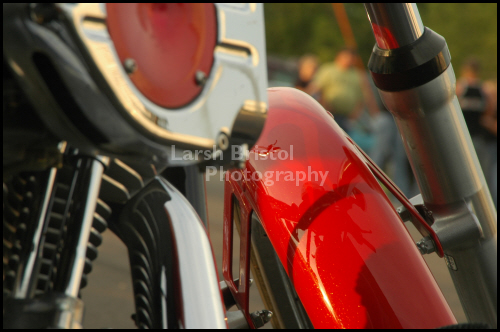 Red Motorcycle Close Up