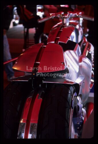 Red Motorcycle on Display - LBP20092