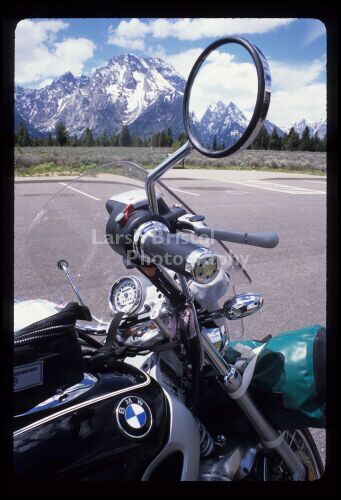 Motorcycle Mirror and Mountains - LBP20097