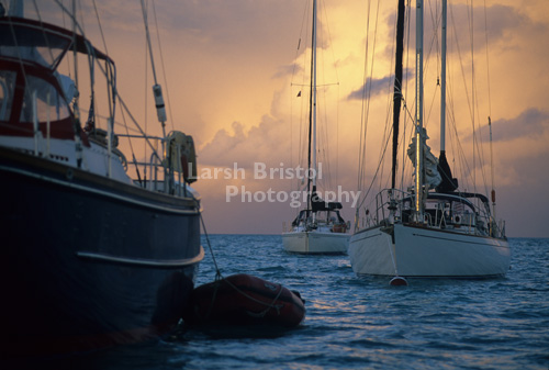 Ships with Sunset