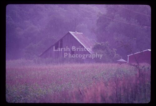 Old Weathered Barn in Fog