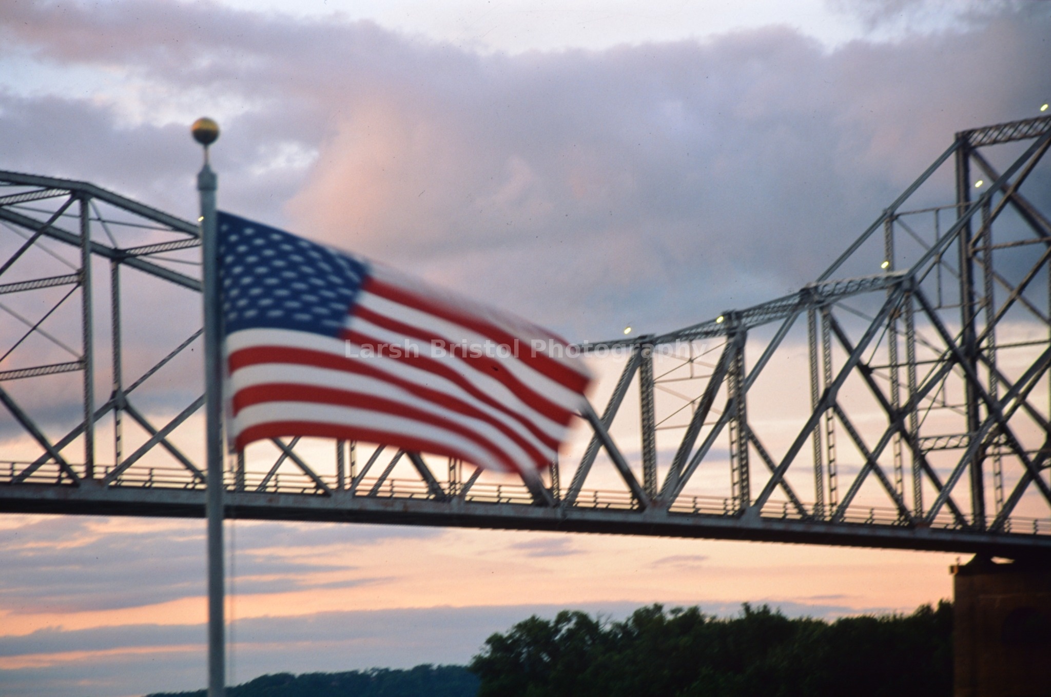 American Flag Blackhawk Bridge